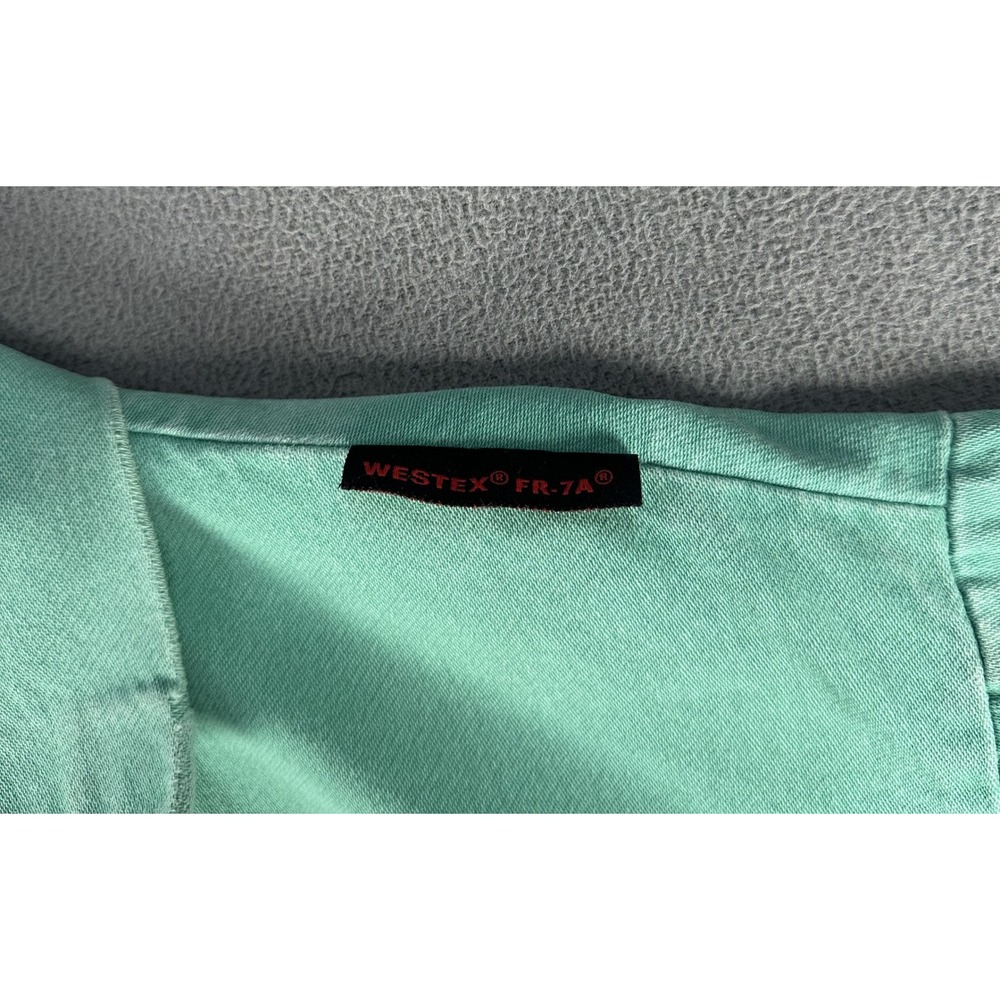 Westex Shirt Mens XL Green Vintage American Welding Workwear Jacket Overshirt - Picture 6 of 8